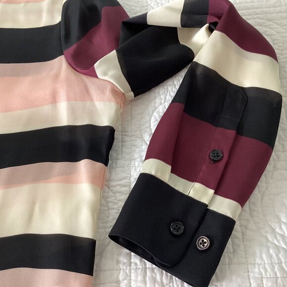Equipment Essential Striped Colorblock Blouse Size S - Picture 13 of 14